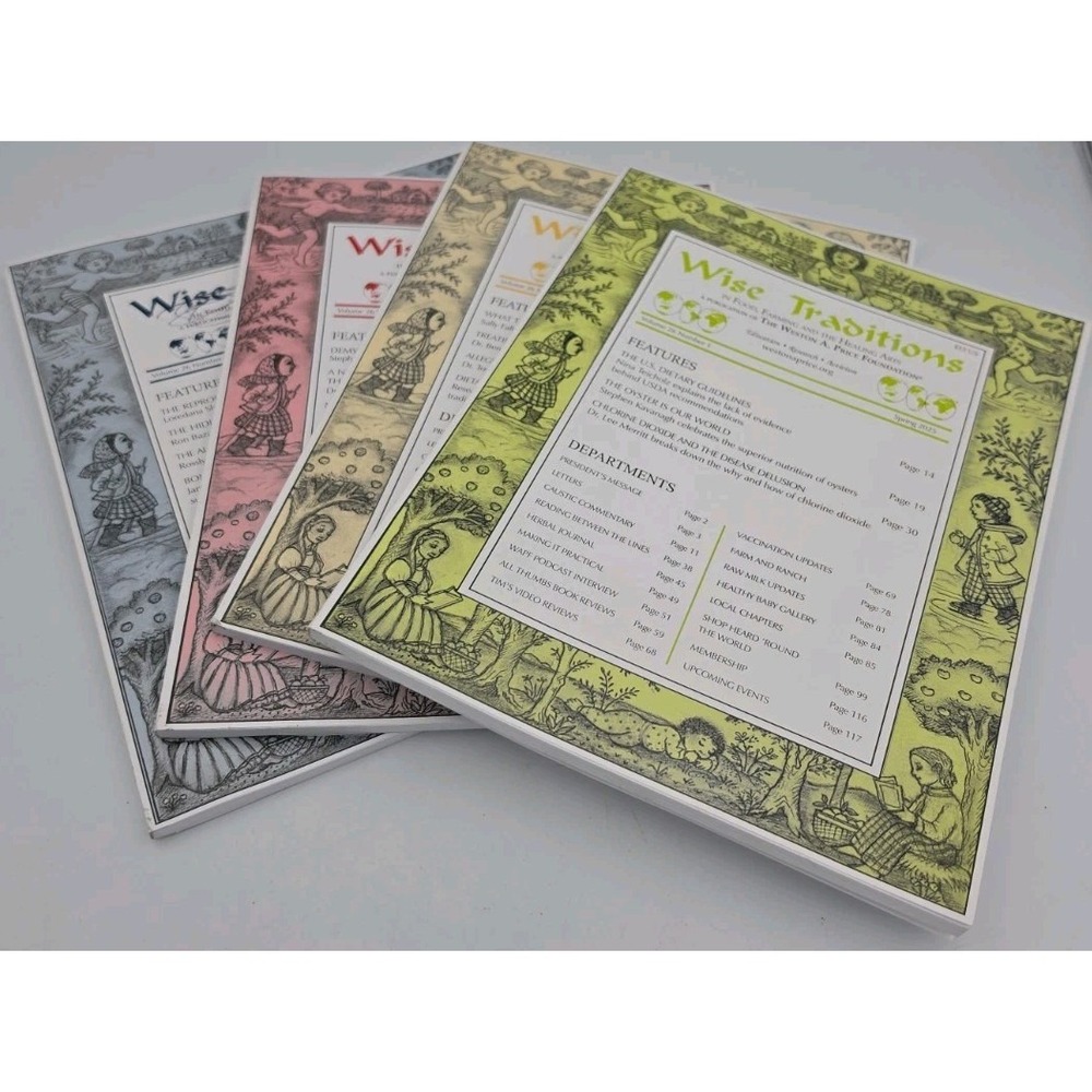 Lot of 4 Wise Traditions Magazines 2025 Winter Spring Summer Fall Health Journal